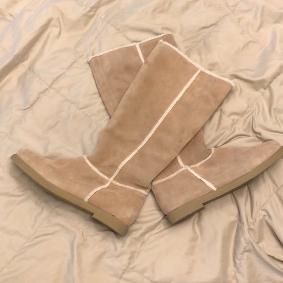 Xhilaration Shoes Nwt Womens Suede Sherpa Lined Boots Size 1 Poshmark